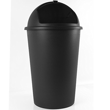 Abfalleimer Mülleimer 50L Push Can mit Schiebedeckel Papierkorb Abfallbehälter 