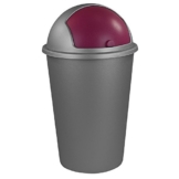 Abfalleimer 50L mit Farbauswahl - Kosmetikeimer - Mülleimer - Badezimmereimer - Abfallbehälter (Beere) -