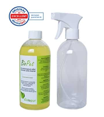 Biolopur | BioPet | Geruchsneutralisierer | Geruchsentferner - Spray | Reinigungsmittel Urin, Haustier etc. | KONZENTRAT - 