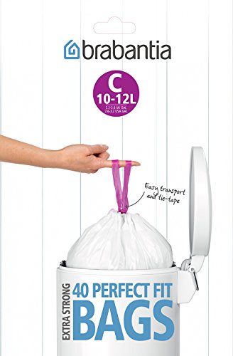 Brabantia Müllbeutel-Spenderpackung, 12 Liter, 40 Stück -