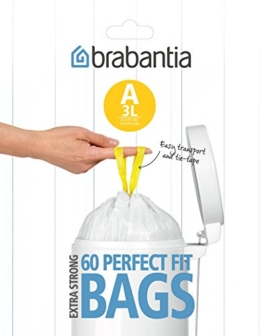 Brabantia Müllbeutel-Spenderpackung, 3 Liter, 60 Stück -