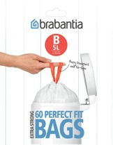 Brabantia Müllbeutel-Spenderpackung, 5 Liter, 60 Stück -