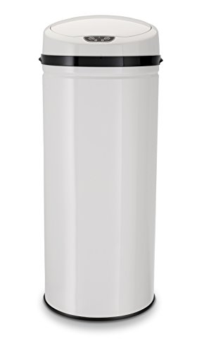 Echtwerk EW-AE-0260 Design Abfalleimer 42 L mit IR Sensor - Inox, edelstahl, weiß -