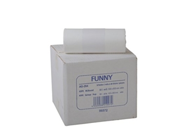 Funny HDPE Müllbeutel, 38.5 x 24.5 x 85 cm, weiß, circa 90 l, 1er Pack (1 x 360 Stück) -