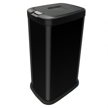 Kendan - Schwarz 38 Liter Druckknopf-Automatik Mülleimer Recyceln Innenfach Abschnitt Müll Abfall Küche Abfalleimer -