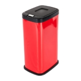Mari Home Rot 38 Liter Pulverbeschichtet Stahl Mülltrenner Mülleimer Druckknopf-Automatik mit Inneneimer 38L -