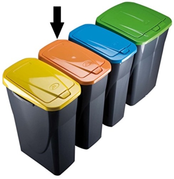Mondex Müllsortierer 25 Liter mit orangenem Deckel - 