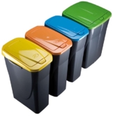Mondex Müllsortierer 25 Liter mit schwarzem Deckel -