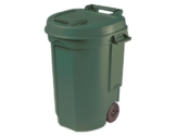 Siena Garden 329424 Fahrbarer Abfallbehälter grün, 110L, 55x58x81cm -