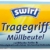Swirl 4er Pack Müllbeutel mit Tragegriff, 10 Liter, Antibakteriell, 37 Stück pro Rolle, Weiß -