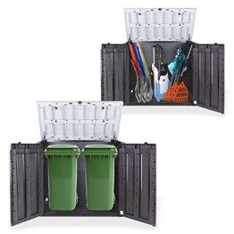 Koll Living Gartenbox Mülltonnenbox Gerätebox Schuppen für 2x 240 Liter Mülltonnen Gratis nur bei uns : inkl. Vorhängeschloss -